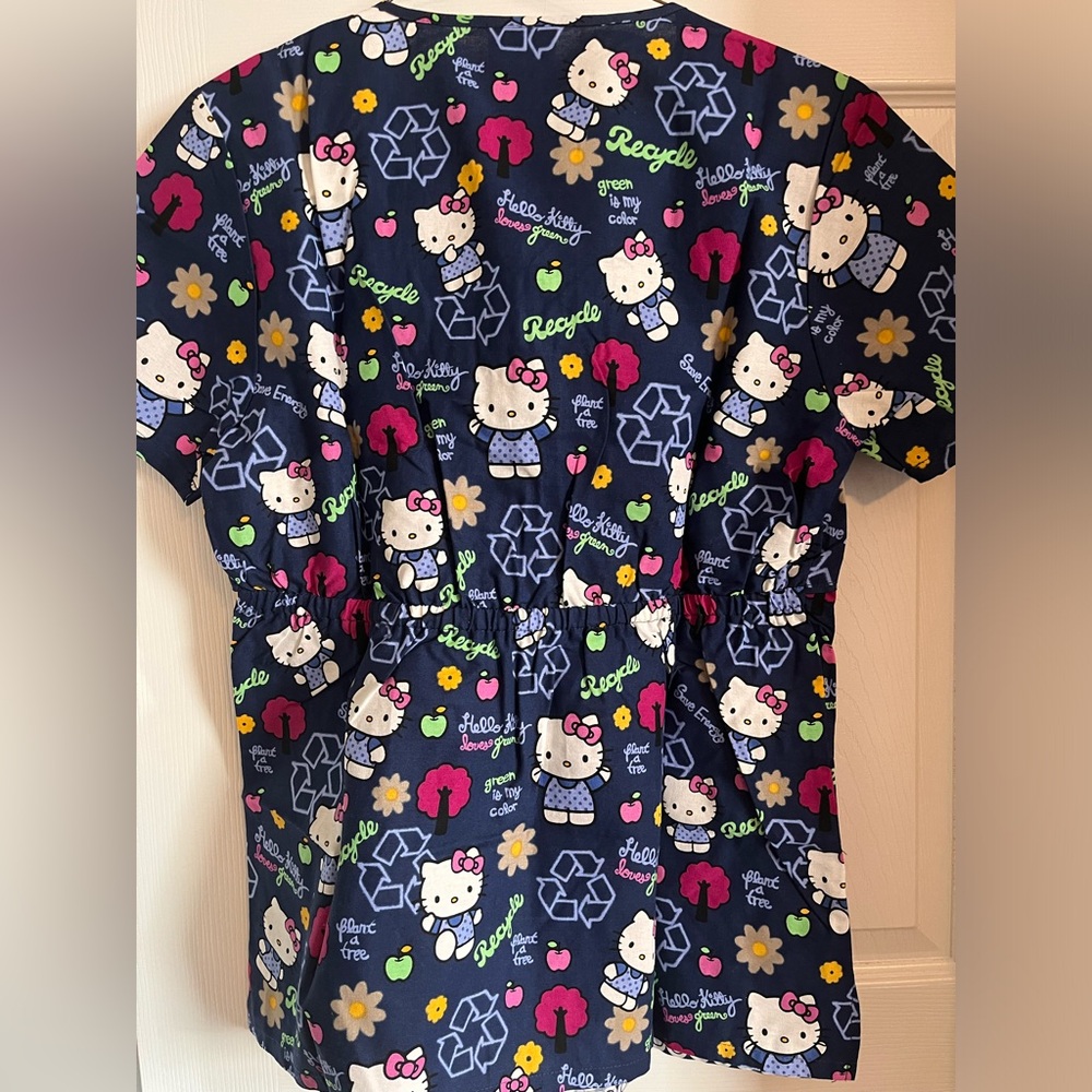 Hello Kitty Navy Blue Top with Multicolor Print